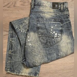 Twenty Two Oz. Clothing Men's Distressed Denim Jeans